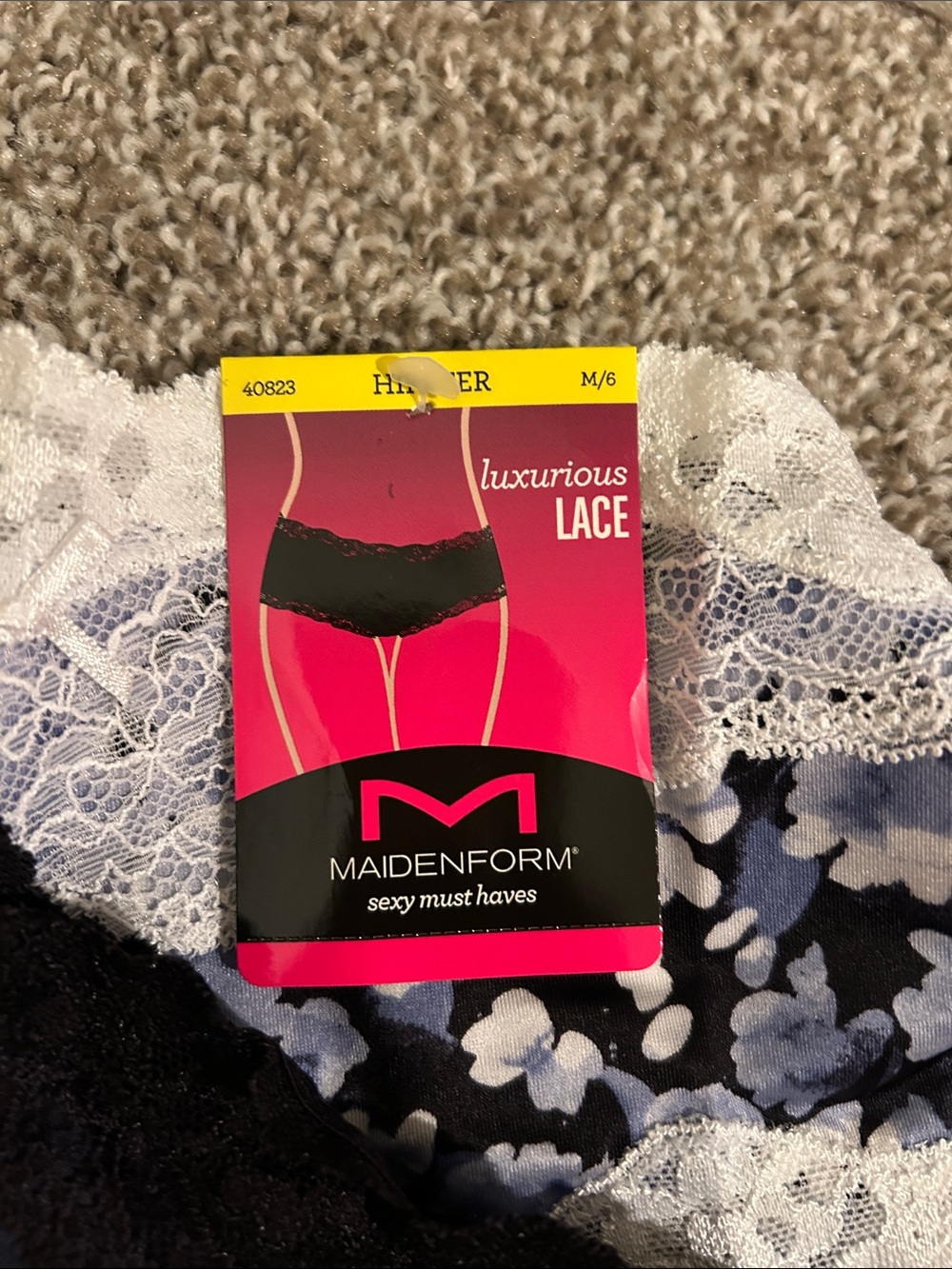 Maidenform Lace Boyshorts Pack - Navy, Beige, Floral - Picture 2 of 2